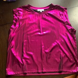 Metallic Fuchsia Tank Top